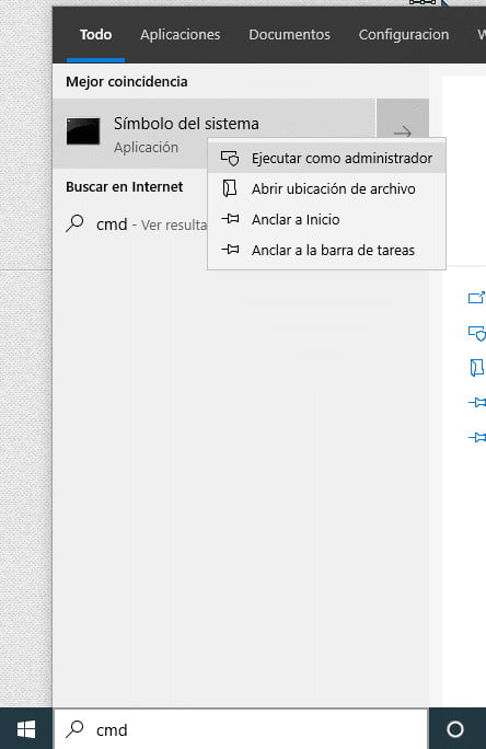 Terminal de Windows modo administrador