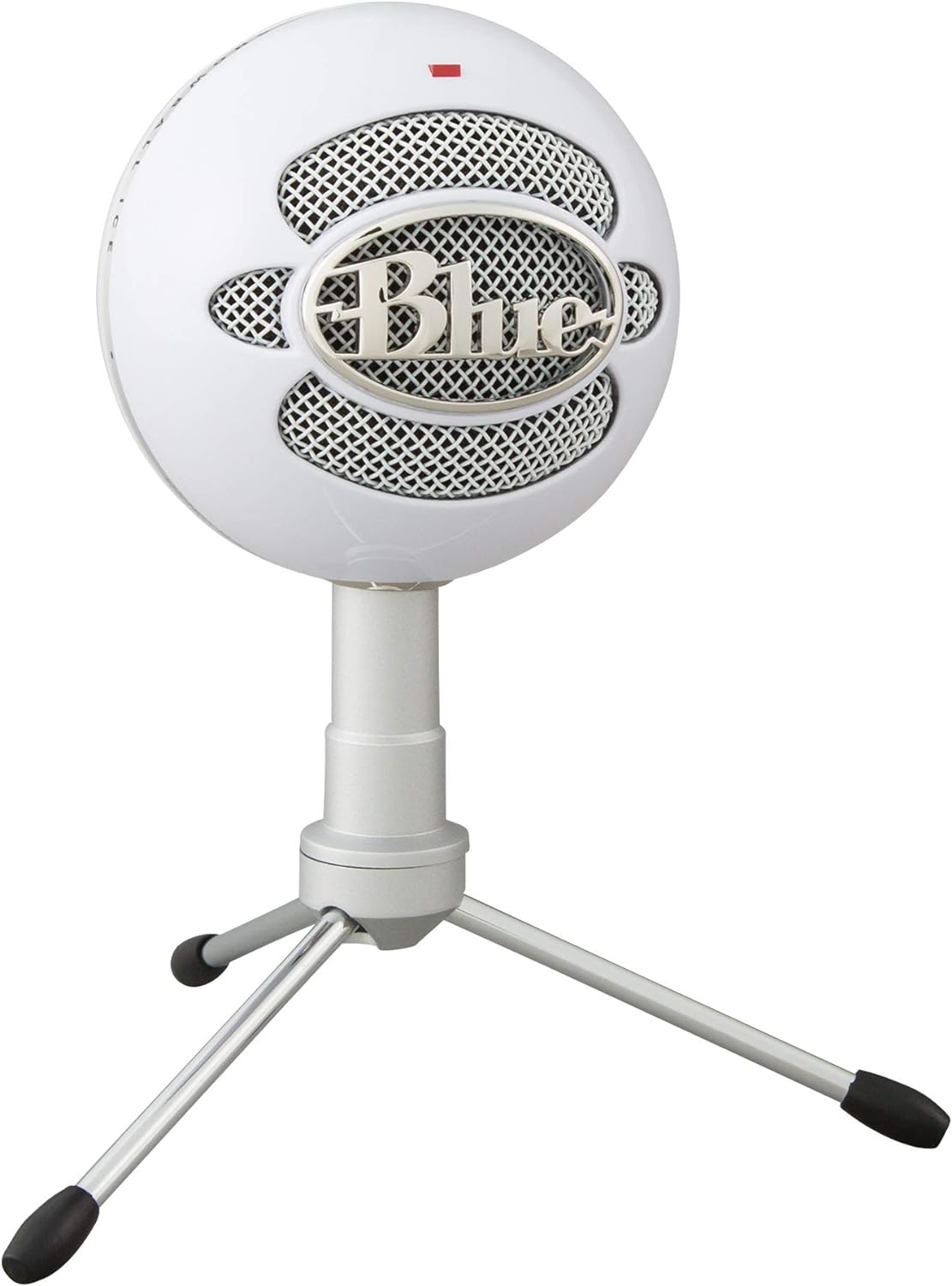 Blue Microphones Snowball ICE - Micrófono USB para grabación y transmisión en PC y Mac, cápsula de condensador cardioide, soporte ajustable, Plug and Play, color Blanco