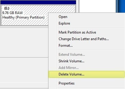 delete volume