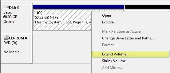 extend volume