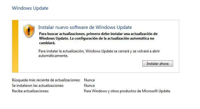 Instalar nuevo software de Windows Update