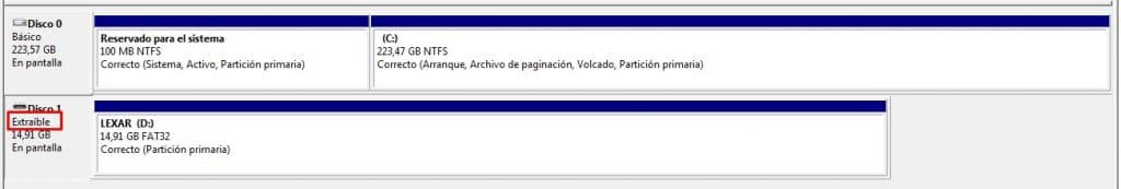 comprobar disco extraible