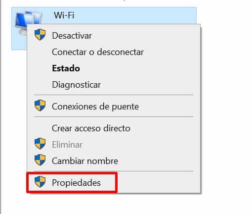 propiedades del adaptador de red