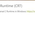 Falta unversal c runtime