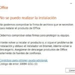 no pudo realizar la instalacion office 365