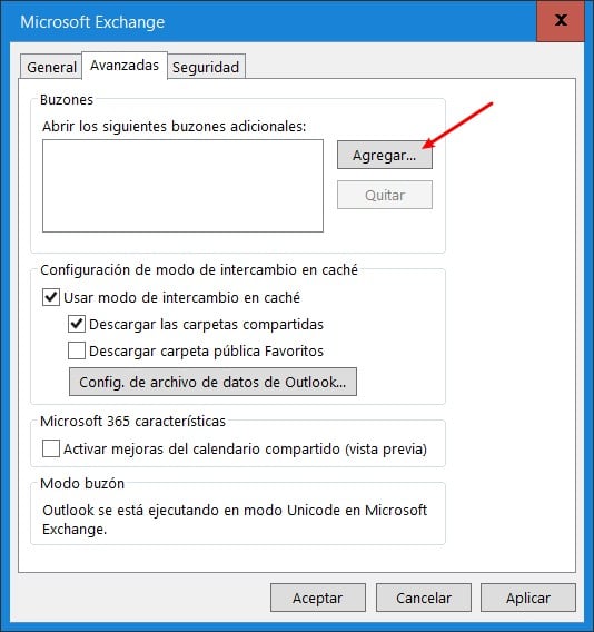 abrir buzones adicionales