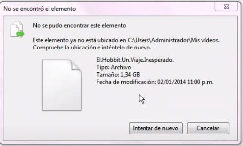 no se puedo encontrar este elemento