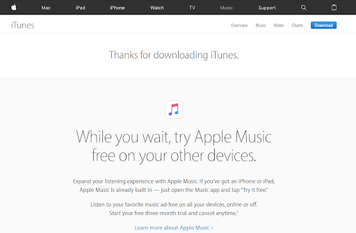 Downloading iTunes