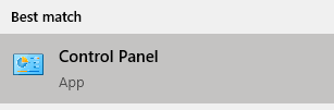 Control Panel application