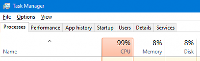 High CPU usage