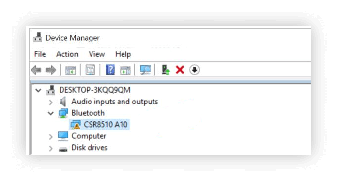 how to fix the CSR8510 A10 drive on windows 10
