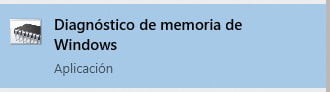 ejecutar diagnostico de memoria de windows