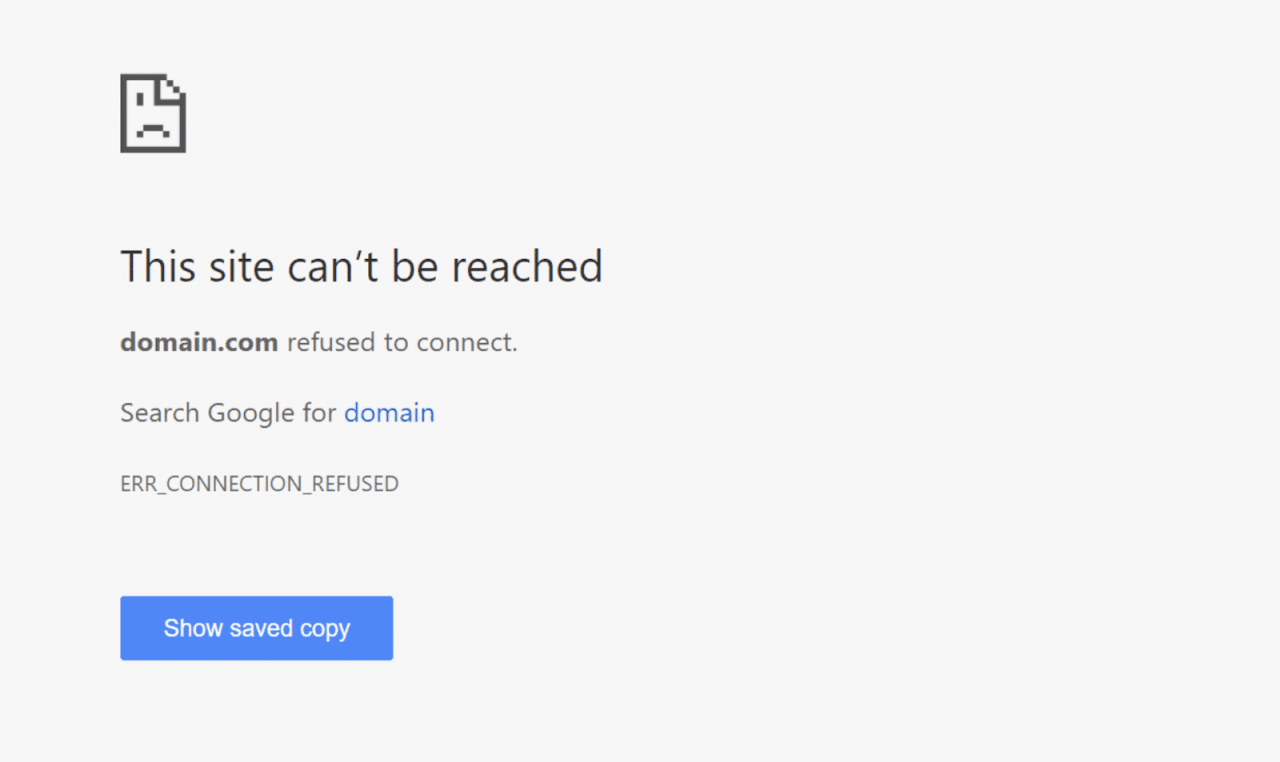 what is err connection refused error