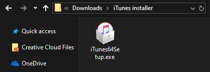Running iTunes set up