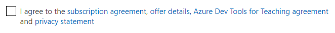 agree to terms and services