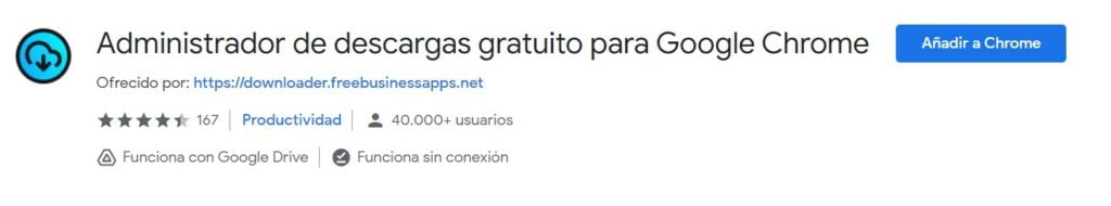 administrador-de-descargas gratuito para google chrome
