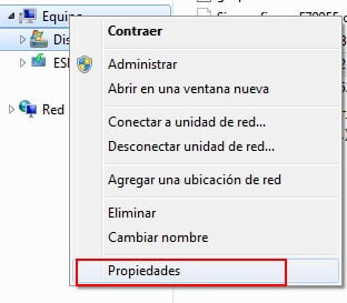 propiedades de equipo