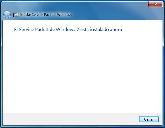 el service pack para windows está actualizado