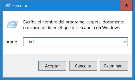 ejecutar cmd