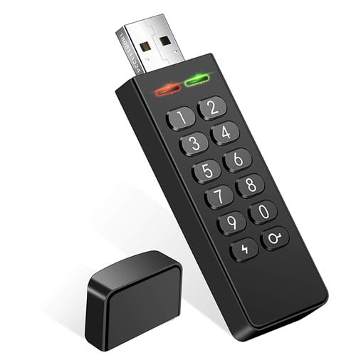 Imagen de una unidad flash USB con cifrado de hardware