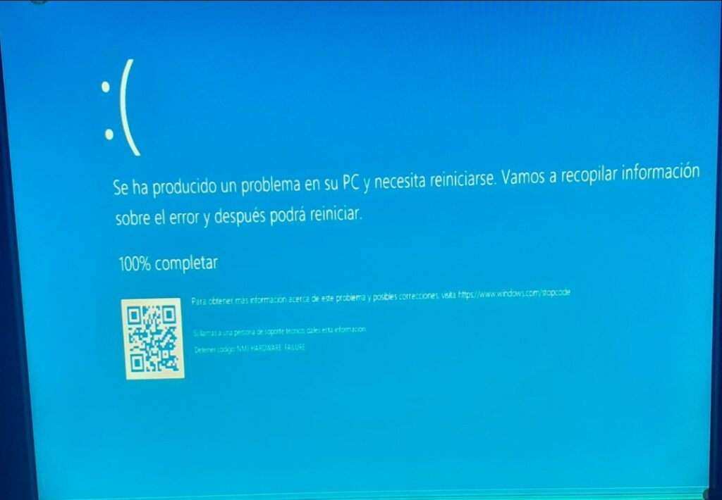 NMI HARDWARE FAILURE