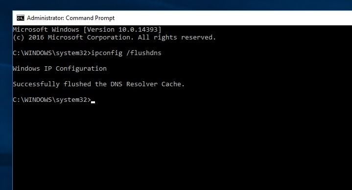 Para borrar la caché de DNS en Windows 10