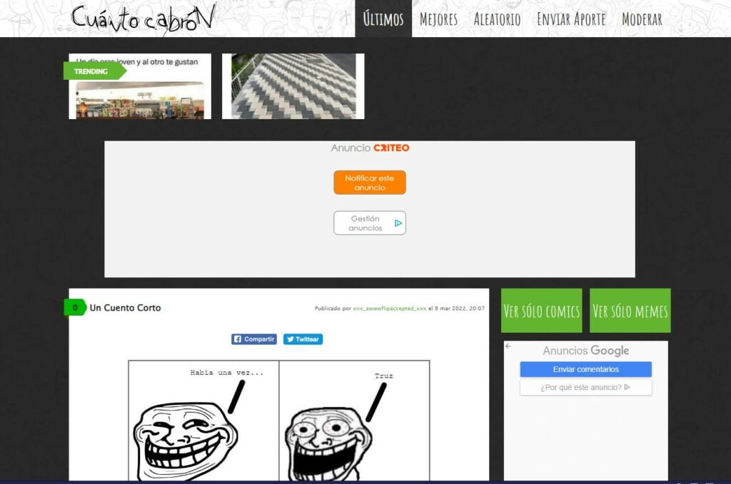 web de cuanto cabron