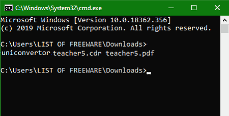captura de pantalla del software UniConvertor