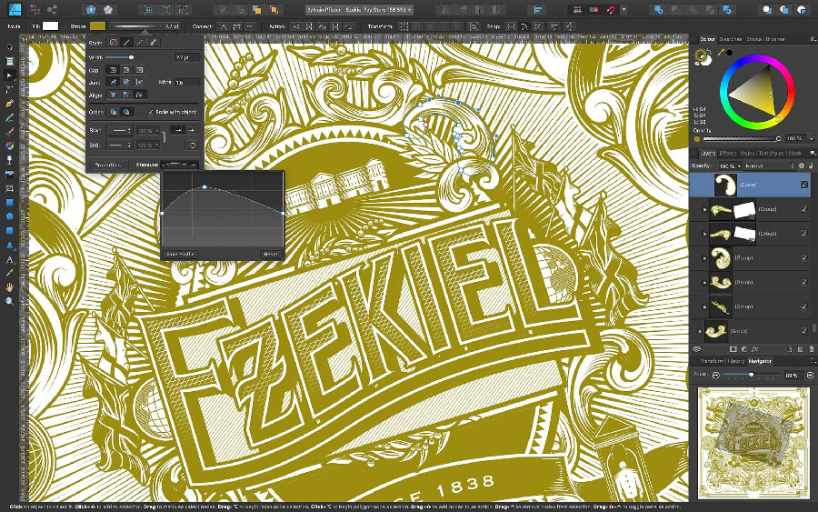 Captura de pantalla de Adobe Illustrator