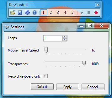Captura del programa KeyControl