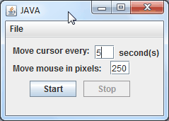 Captura del software Mouse-Mover