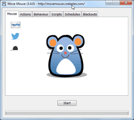 Captura del programa Move Mouse