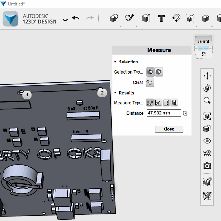 Autodesk 123D Design, un visor de archivos STEP con herramientas de medición