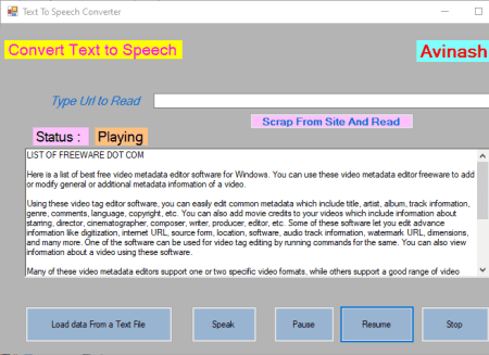 Text To Speech Converter (by avi-jkiapt)