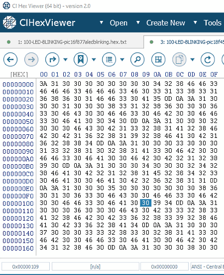Captura del visor CIHexViewer