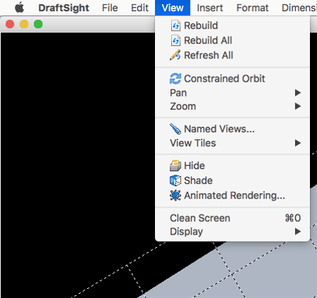 Imagen de la interfaz de DraftSight mostrando herramientas de dibujo CAD