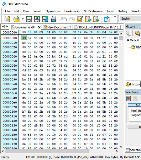 Editor hexadecimal Hex Editor Neo