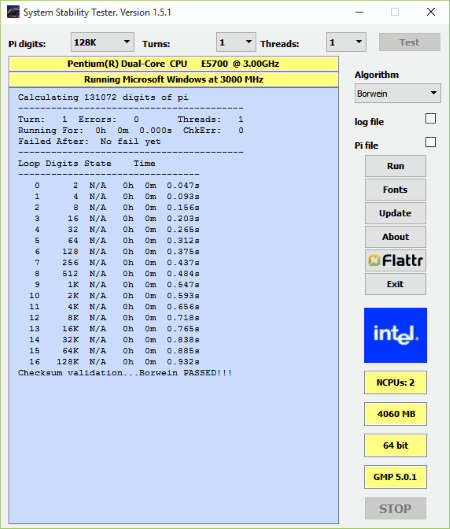 System Stability Tester