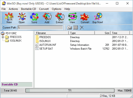 WinISO bin viewer