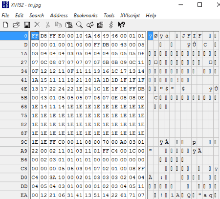 Freeware Hex Editor XVI32