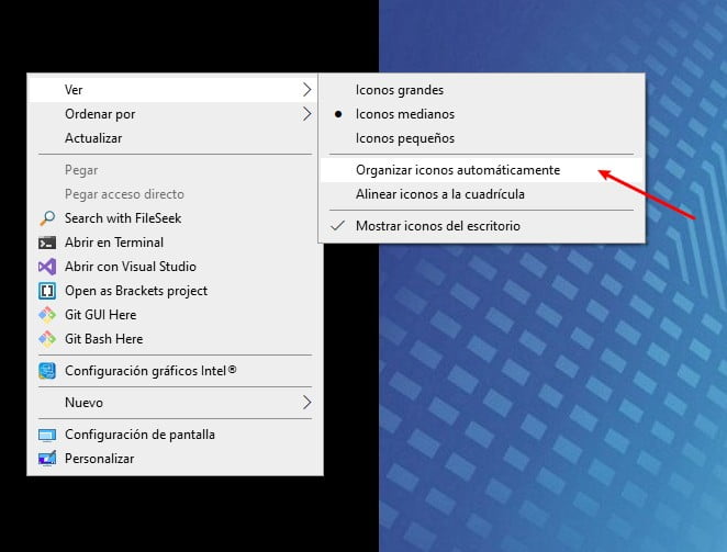 Evitar que los iconos se desordenen